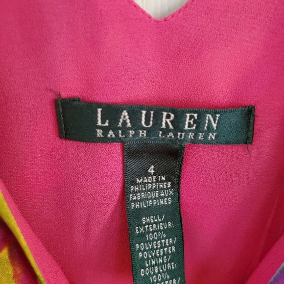 COPY - LAUREN RALPH LAUREN WOMANS FLORAL SLEEVELESS TUNIC, SIZE 4 - Picture 5 of 5